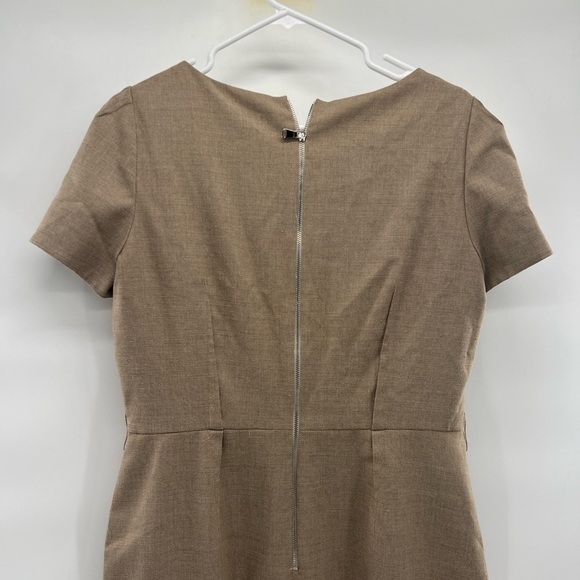Tahari Levine brown sheath dress short sleeve size 12 - Picture 6 of 11
